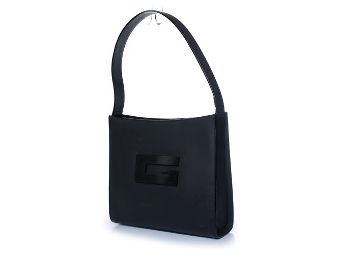 Gucci, mala G preta em couro nubuck