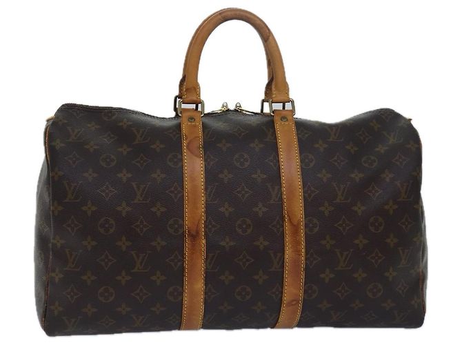 LOUIS VUITTON Monogram Keepall 45 Boston Bag M41428 LV Auth ki4639 Monograma