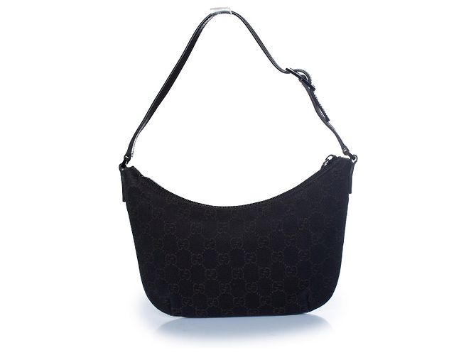 Gucci, mala de ombro mini em denim GG Marrom Preto