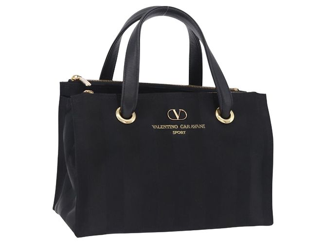 Borsa VALENTINO Nylon Nero Oro Auth BA15199 D'oro