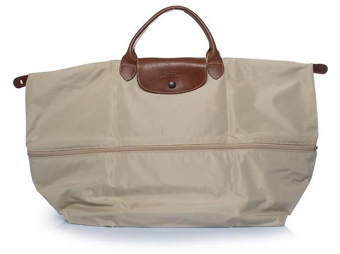 Longchamp, mala weekender pliage EXT Beige