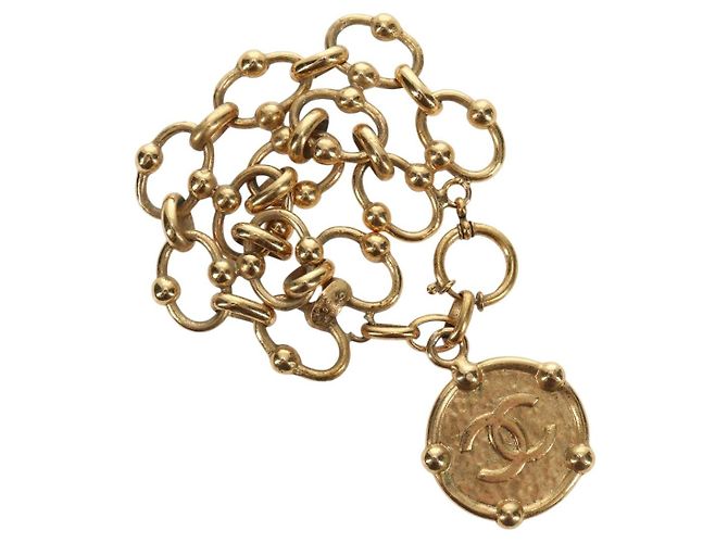 CHANEL Bracciale metallo tono oro CC Auth 195952V
