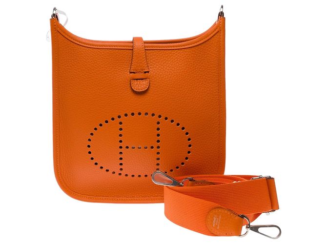 Hermès Bolsa HERMES Evelyne em Couro Laranja - 103820