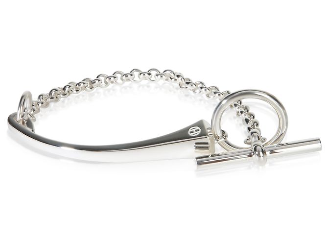 Hermès Sterling Silver Clou de Forge Bracelet 