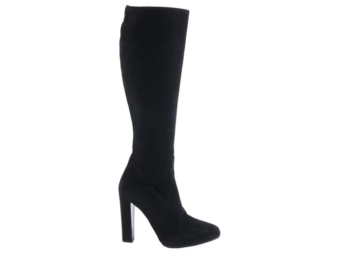 Hermès Suede Long Boots in Black, Size EU 36