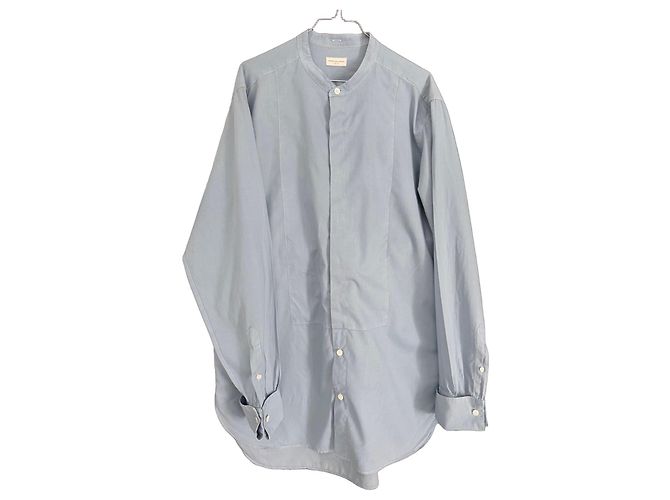 Camicia Dries Van Noten Azzurra in Cotone Blu