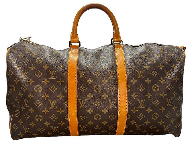 Louis Vuitton Keepall Bandouliere Monogram Canvas 50 Marrone