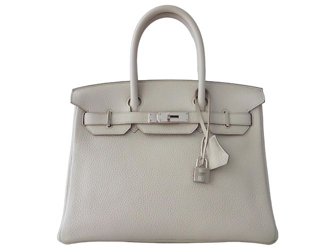 Hermès Sac Hermes Birkin 30 craie Gris