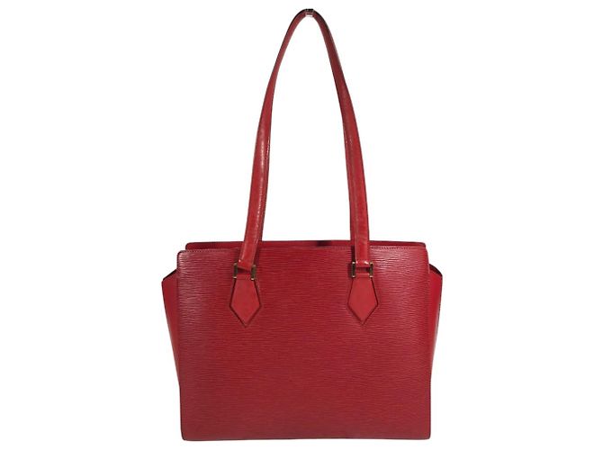 Borsa Tote Louis Vuitton Epi Duplex Rosso
