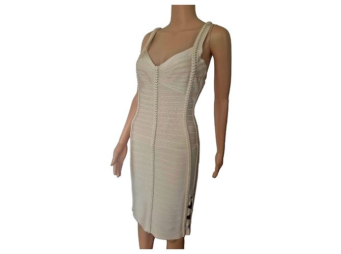 Vestido bandage bege Herve Leger