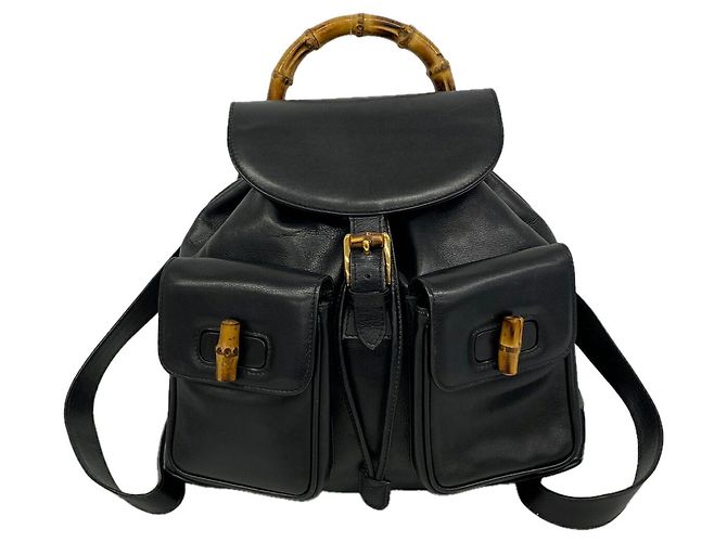 Zaino Gucci Bamboo Nero