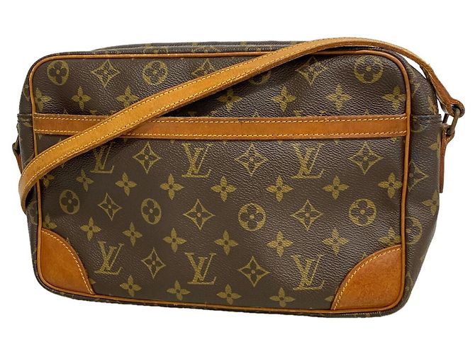 Borsa a tracolla Louis Vuitton Monogram Trocadero 27 Marrone