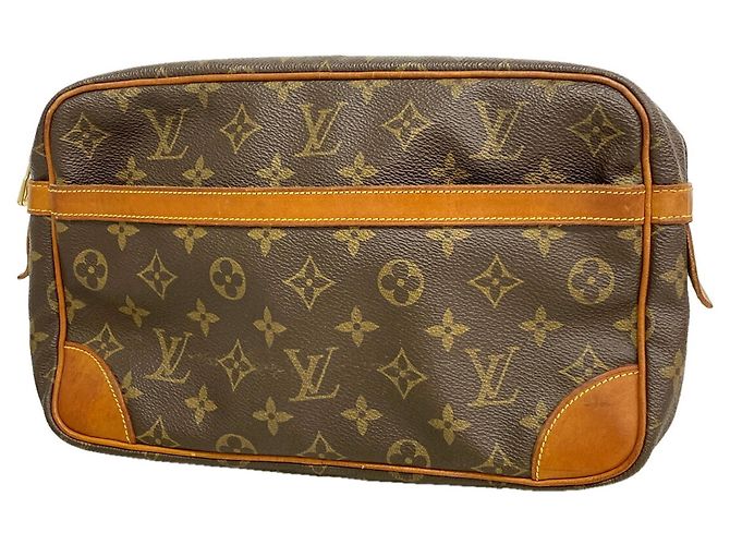 Sac pochette Louis Vuitton Monogram Compiegne 28 Marron