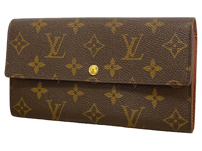 Cartera larga Louis Vuitton marrón Castaño