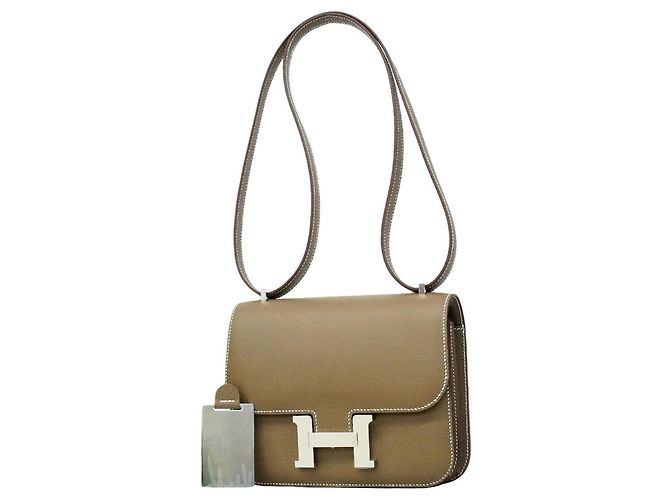 Hermès Bolsa de Ombro Hermes Constance Mini Taupe