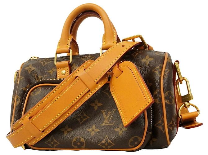 Borsa Louis Vuitton Monogram Keepall Cargo 25 Marrone