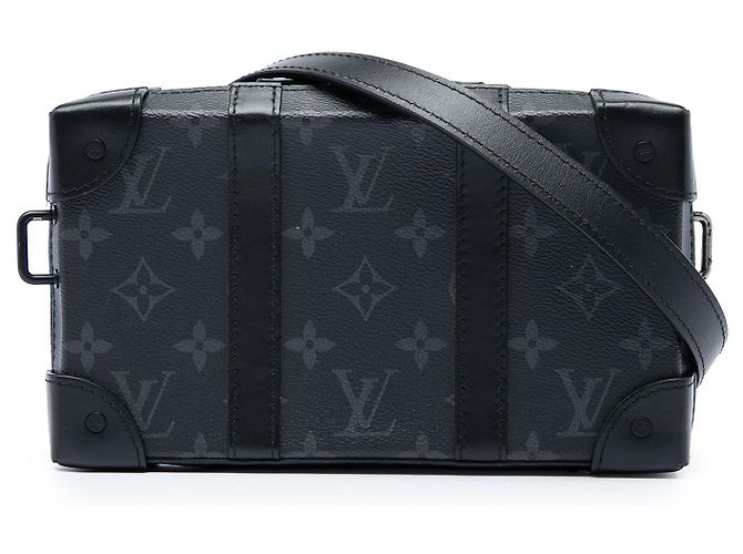 Louis Vuitton Monogram Eclipse Soft Trunk Wallet Crossbody Schwarz