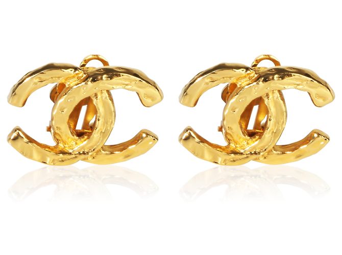 Gabrielle Chanel Vintage CC Ohrringe vergoldet