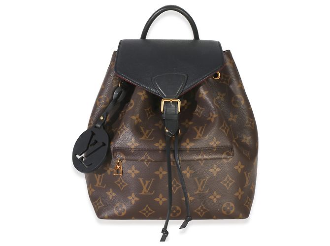 Louis Vuitton Black Monogram Canvas Montsouris Backpack PM NM Brown