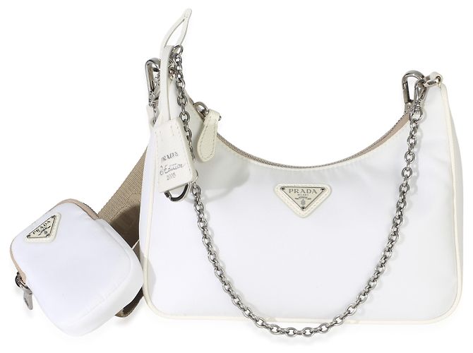 Bolso Prada Re-Edition 2005 en Re-Nylon blanco