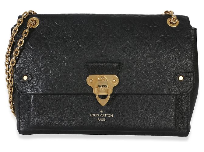 Louis Vuitton Black Monogram Empreinte Vavin MM Schwarz