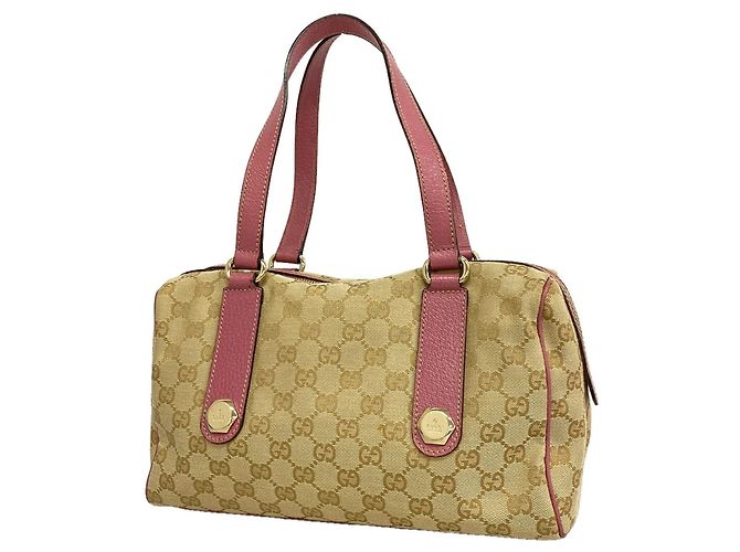 Borsa Gucci GG Canvas Marrone Rosa