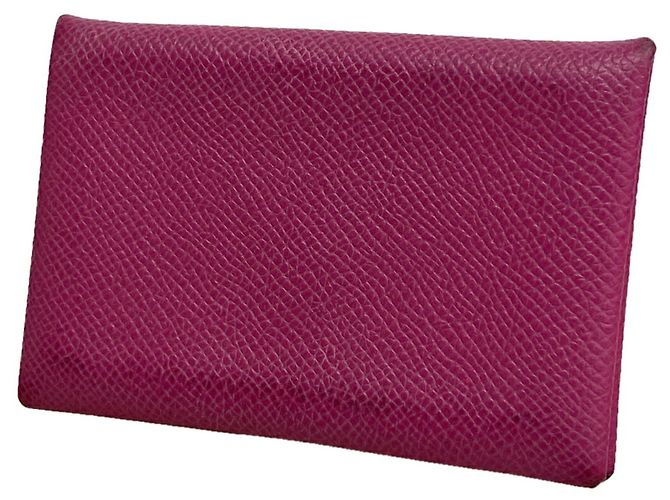 Hermès Hermes Calvi Kartenetui Lila