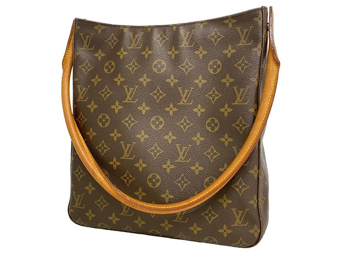Borsa a tracolla Louis Vuitton Monogram Looping GM Marrone
