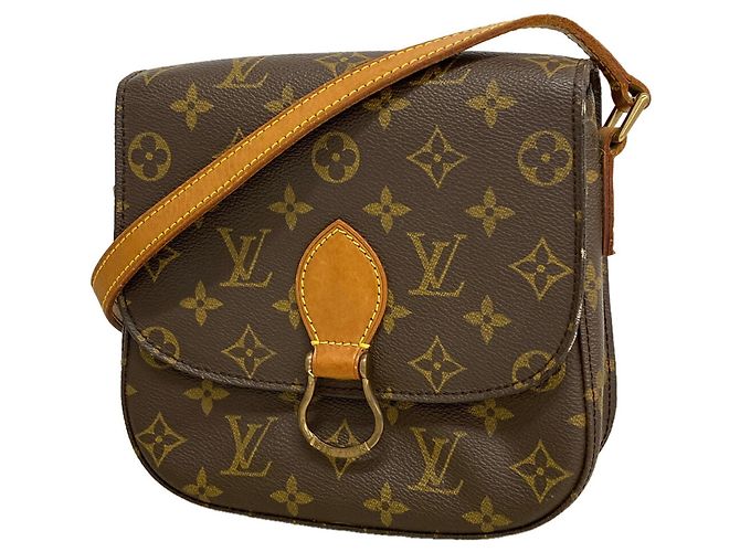 Louis Vuitton Monogram Saint Cloud PM Shoulder Bag Brown