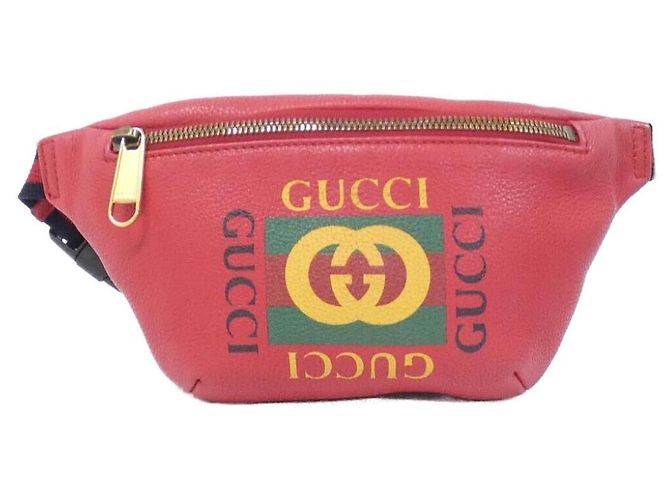 Gucci Leder-Gürteltasche Rot
