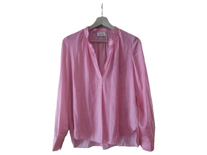 Zadig & Voltaire Tink Satin rosa Bluse Pink