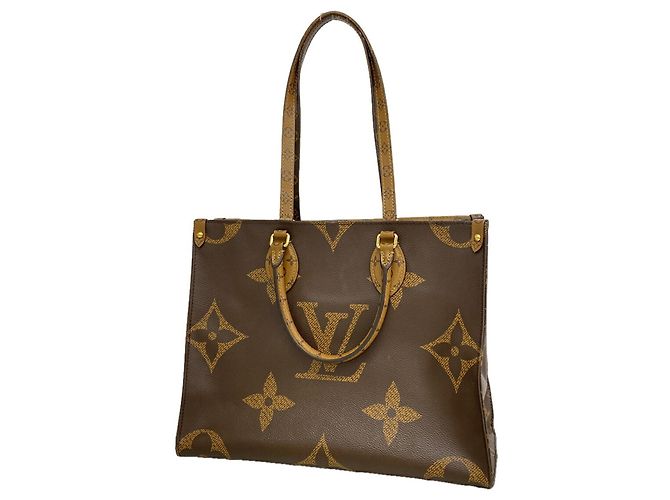 Bolso Tote Louis Vuitton Monogram Giant Reverse OnTheGo MM Castaño