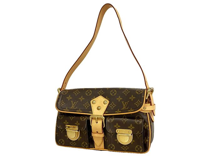 Borsa a tracolla Louis Vuitton Monogram Hudson PM Marrone