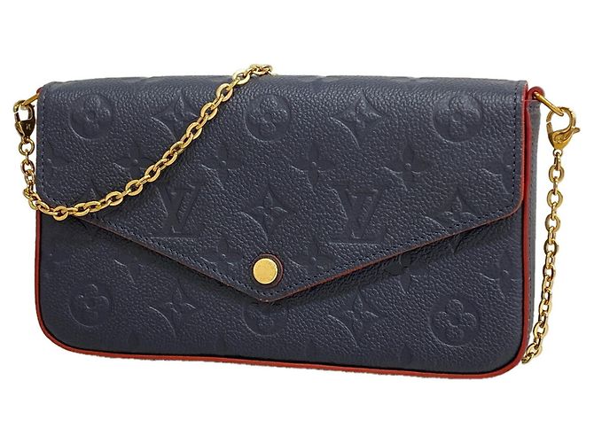 Louis Vuitton Monogram Empreinte Pochette Felicie Rosso