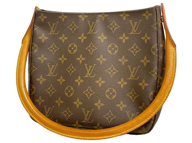 Borsa a tracolla Louis Vuitton Monogram Looping MM Marrone