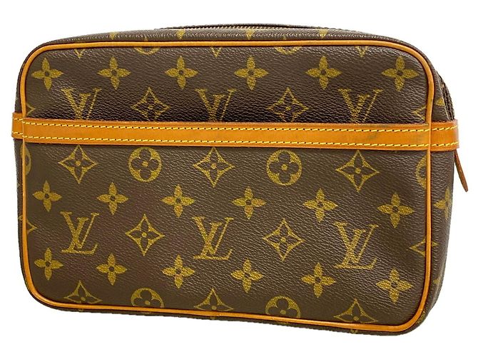 Louis Vuitton Monogram Compiegne 23 Clutch Bag Braun