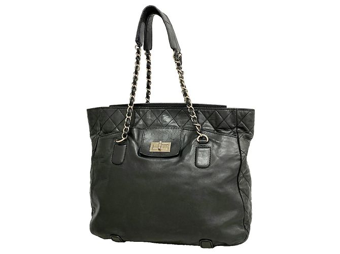 Chanel Tote Bag aus schwarzem Lammleder