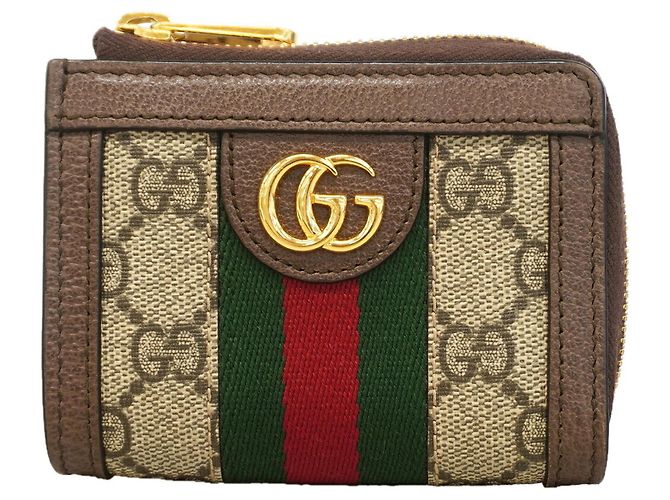 Cartera bi-fold Gucci Ophidia Castaño