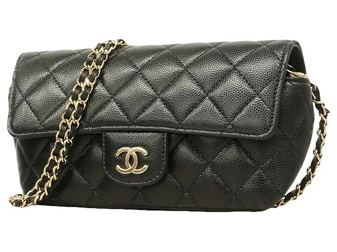 Timeless Borsa a tracolla Chanel Matelassé con catena Nero
