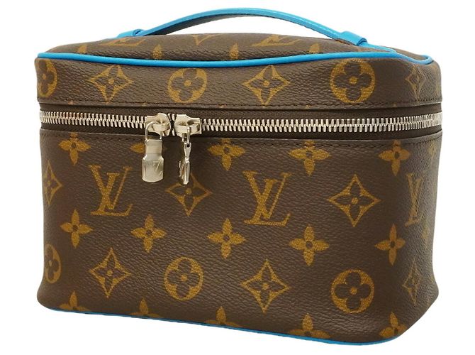 Borsa beauty Louis Vuitton Monogram Nice Mini Blu