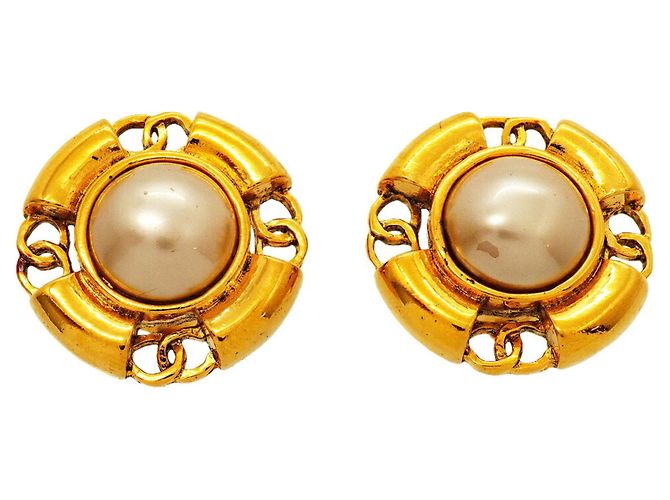Orecchini a clip Chanel placcati oro D'oro