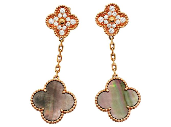 Boucles d'oreilles Magic Alhambra Van Cleef & Arpels en or rose 18K 