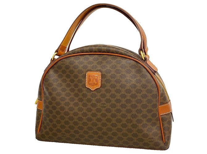Céline Bolsa Celine Macadam Brown para mulheres Marrom