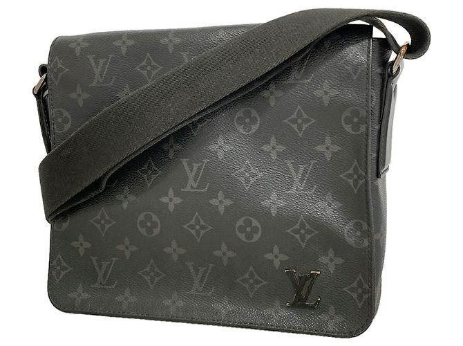 Borsa a tracolla Louis Vuitton Monogram Eclipse District PM Nero
