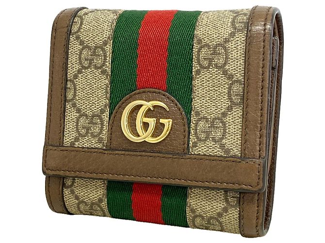Cartera bi-fold Gucci Ophidia Castaño