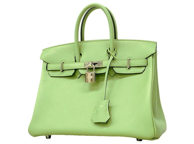 Hermès Bolsa Hermes Birkin 25 em couro Swift Verde