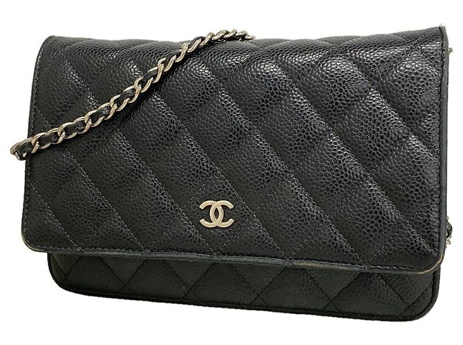 Cartera de hombro con cadena Chanel Matelassé Negro