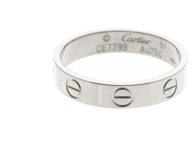 Cartier Mini Love Ring in Weißgold (18K) Silber