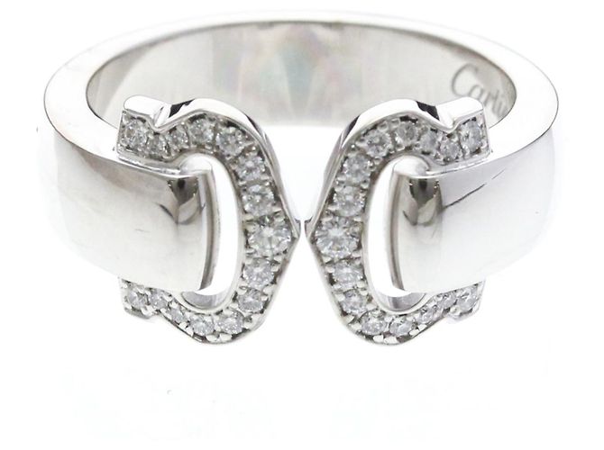 Cartier 2C Boucle Ring aus Weißgold Silber