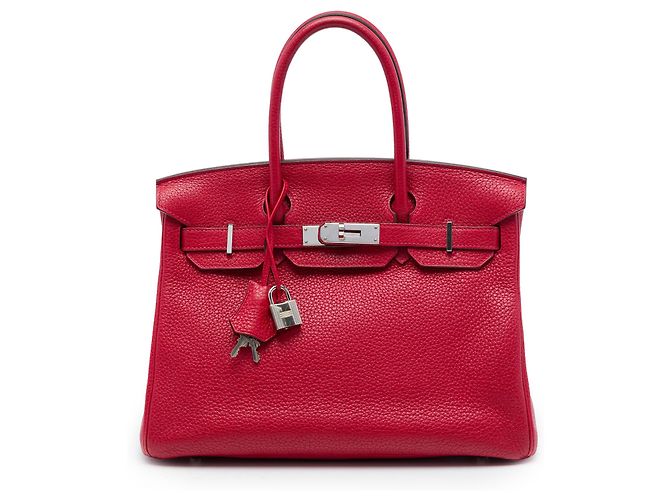 Hermès Red Clemence Birkin Retourne 30 Rouge